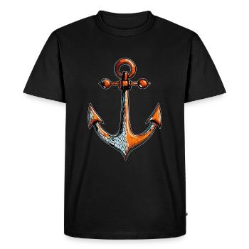 SHIP's ANCHOR - Men's Premium Organic T-Shirt - black - Front - Nico (187cm)