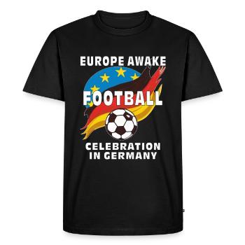 CÉLÉBRATION DU FOOTBALL EUROPE AWAKE EN ALLEMAGNE - T-shirt Premium bio Homme - noir - Devant - Nico (187cm)