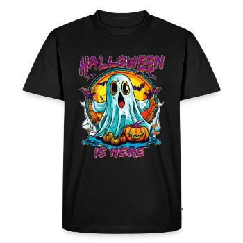 HALLOWEEN IS HERE - Men's Premium Organic T-Shirt - black - Front - Nico (187cm)