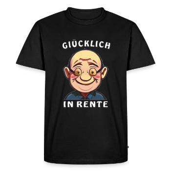 DES RETRAITÉS HEUREUX À LA RETRAITE - T-shirt Premium bio Homme - noir - Devant - Nico (187cm)