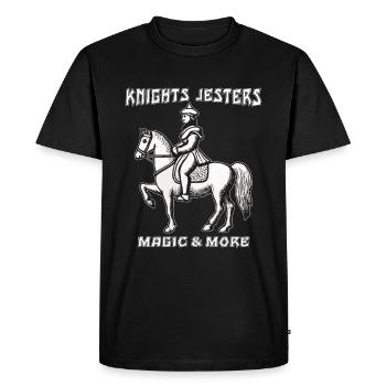 RIDER KNIGHTS JESTERS MAGIC & MORE - Men's Premium Organic T-Shirt - black - Front - Nico (187cm)
