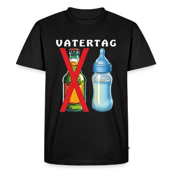 BIBERON BOUTEILLE DE BIÈRE FÊTE DES PÈRES - T-shirt Premium bio Homme - noir - Devant - Nico (187cm)