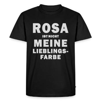 LE ROSE N’EST PAS MA COULEUR PRÉFÉRÉE - T-shirt Premium bio Homme - noir - Devant - Nico (187cm)