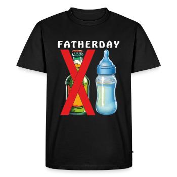 BIBERON BOUTEILLE DE BIÈRE FÊTE DES PÈRES - T-shirt Premium bio Homme - noir - Devant - Nico (187cm)