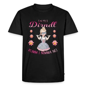 Fête Populaire En Mei Dirndl Lausmadl Costumes Traditionnels Féminins - T-shirt Premium bio Homme - noir - Devant - Nico (187cm)
