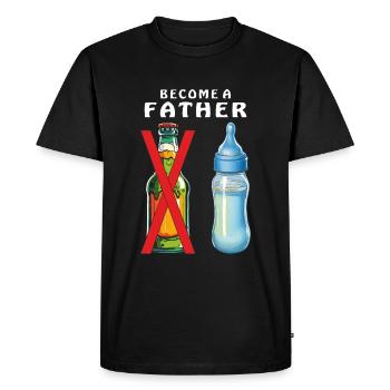 BIBERON DEVENIR PAPA - T-shirt Premium bio Homme - noir - Devant - Nico (187cm)