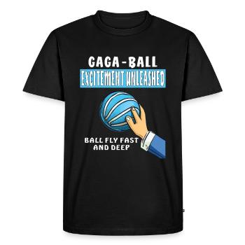 GAGA BALL EXCITEMENT UNLEASHED - Men's Premium Organic T-Shirt - black - Front - Nico (187cm)