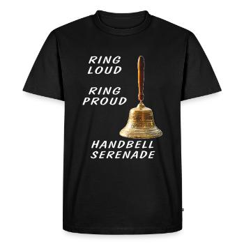 SONNERIE DE CLOCHE FORTE SONNER FIÈREMENT - T-shirt Premium bio Homme - noir - Devant - Nico (187cm)