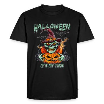 HALLOWEEN IT'S MY TIME - Men's Premium Organic T-Shirt - black - Front - Nico (187cm)