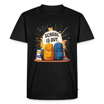 SCHOOL IS OUT - Men's Premium Organic T-Shirt - black - Front - Nico (187cm)