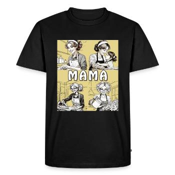 WIFE HOUSEWORK MOM - Men's Premium Organic T-Shirt - black - Front - Nico (187cm)