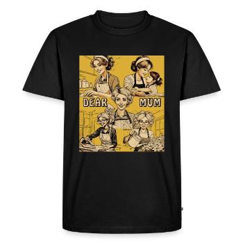 WOMAN HOUSEWORK DEAR MUM - Men's Premium Organic T-Shirt - black - Front - Nico (187cm)