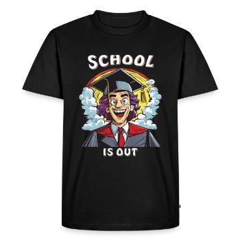SCHOOL IS OUT - Men's Premium Organic T-Shirt - black - Front - Nico (187cm)