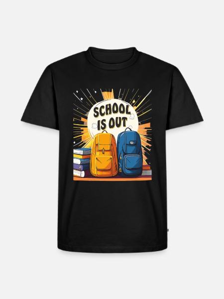 SCHOOL IS OUT - Men's Premium Organic T-Shirt - black