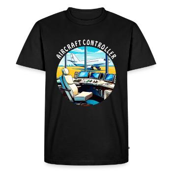 AIRCRAFT CONTROLLER - Men's Premium Organic T-Shirt - black - Front - Nico (187cm)