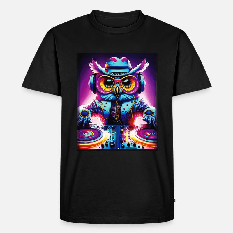EULE PLATTENTELLER - Männer Premium Bio T-Shirt - Schwarz
