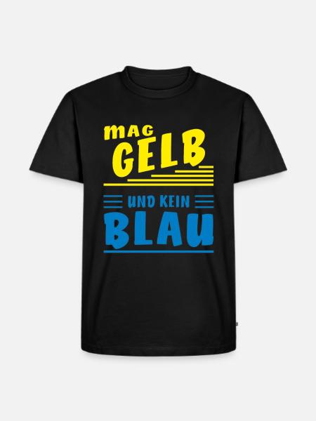 LIKES YELLOW AND NOT BLUE - Men's Premium Organic T-Shirt - black