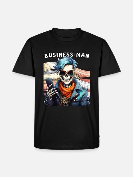 SKELETON MAN BUSINESS MAN - Men's Premium Organic T-Shirt - black