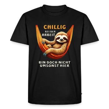DÉTENDEZ-VOUS AU TRAVAIL - T-shirt Premium bio Homme - noir - Devant - Nico (187cm)
