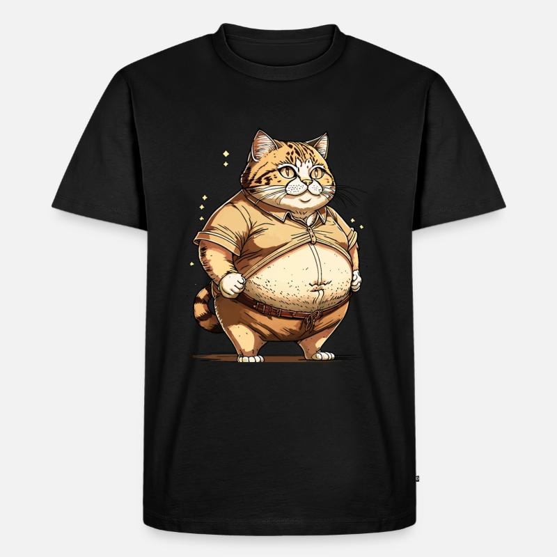 KATZE DICK - Männer Premium Bio T-Shirt - Schwarz