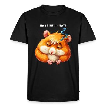 NE DORMEZ QU’UNE MINUTE - T-shirt Premium bio Homme - noir - Devant - Nico (187cm)