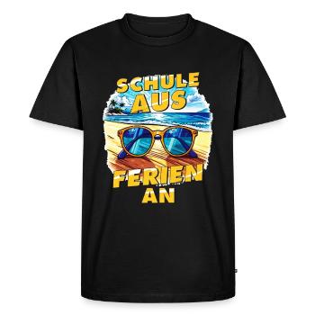 ÉCOLE À PARTIR DES VACANCES - T-shirt Premium bio Homme - noir - Devant - Nico (187cm)