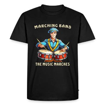 MARCHING BAND THE MUSIC MARCHES - Men's Premium Organic T-Shirt - black - Front - Nico (187cm)