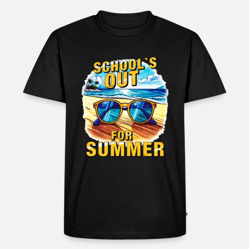 SCHOOL`S OUT FOR SUMMER - Männer Premium Bio T-Shirt - Schwarz
