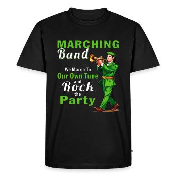 MARCHING BAND We March To Our Own Tune - Men's Premium Organic T-Shirt - black - Front - Nico (187cm)