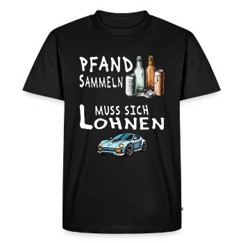 LA COLLECTE DES DÉPÔTS DOIT ÊTRE PAYANTE - T-shirt Premium bio Homme - noir - Devant - Nico (187cm)