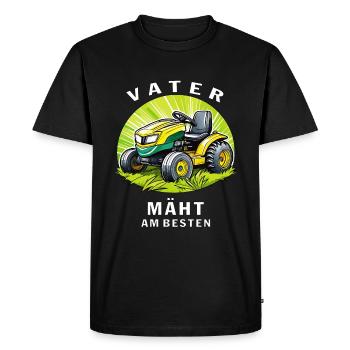 TONDEUSE À GAZON FATHER TOND LE MIEUX - T-shirt Premium bio Homme - noir - Devant - Nico (187cm)