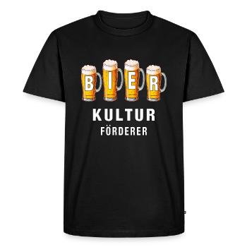 PROMOTEURS DE LA CULTURE DE LA BIÈRE - T-shirt Premium bio Homme - noir - Devant - Nico (187cm)