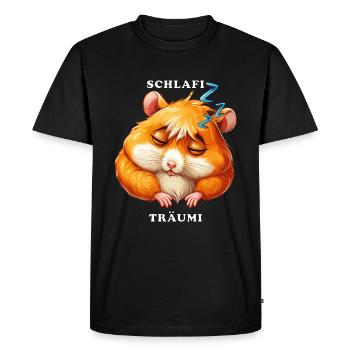 HAMSTER SCHLAFI TRÄUMI - T-shirt Premium bio Homme - noir - Devant - Nico (187cm)