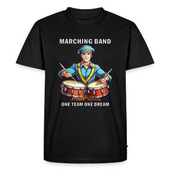 MARCHING BAND ONE TEAM ONE DREAM - Men's Premium Organic T-Shirt - black - Front - Nico (187cm)