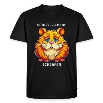HAMSTER SCHLA... SOMMEIL SOMMEIL - T-shirt Premium bio Homme - noir - Devant - Nico (187cm)