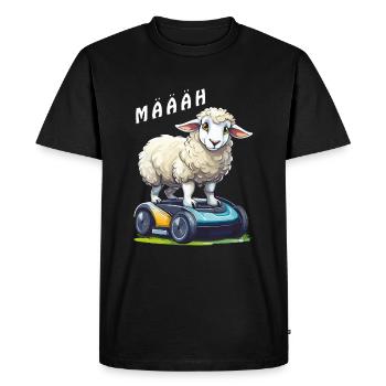 SHEEP ROBOTIC LAWNMOWER MÄÄÄH - Men's Premium Organic T-Shirt - black - Front - Nico (187cm)