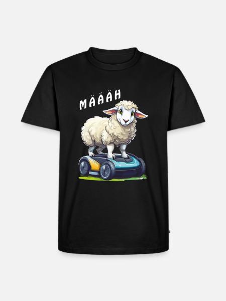 SCHAF MÄHROBOTER MÄÄÄH - Männer Premium Bio T-Shirt - Schwarz