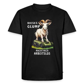 ROBOT TONDEUSE CHÈVRE CE GLUMP - T-shirt Premium bio Homme - noir - Devant - Nico (187cm)