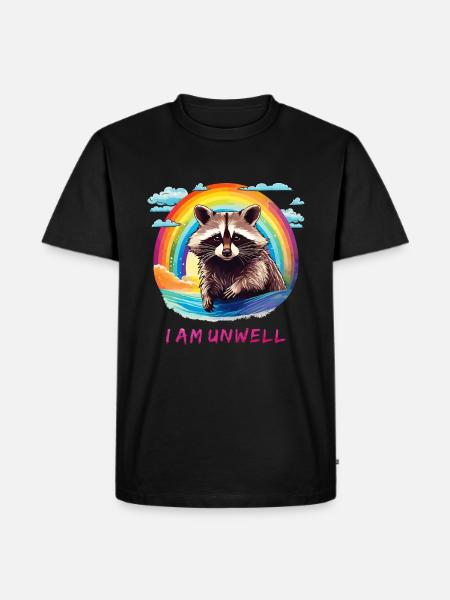 RACCOON I Am Unwell - Men's Premium Organic T-Shirt - black