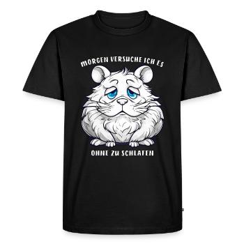 DEMAIN J’ESSAIERAI SANS DORMIR - T-shirt Premium bio Homme - noir - Devant - Nico (187cm)