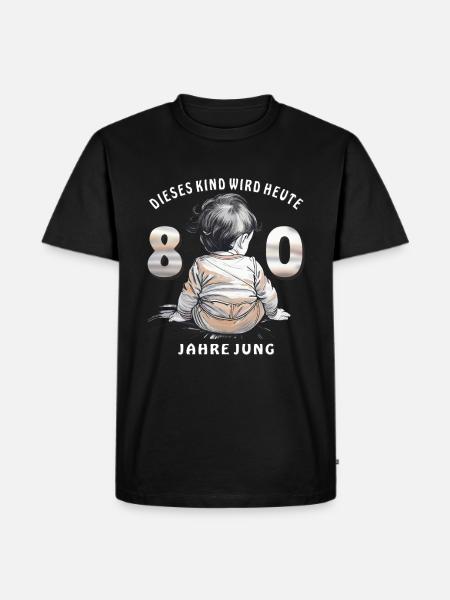 CHILD 80TH BIRTHDAY - Men's Premium Organic T-Shirt - black