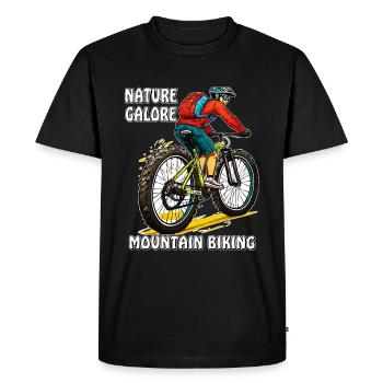VÉTÉTISTE NATURE À GOGO - T-shirt Premium bio Homme - noir - Devant - Nico (187cm)