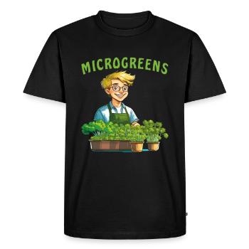 PLANTES DE MICRO-POUSSES - T-shirt Premium bio Homme - noir - Devant - Nico (187cm)