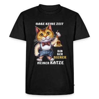 SERVANT OF MY CAT - Men's Premium Organic T-Shirt - black - Front - Nico (187cm)