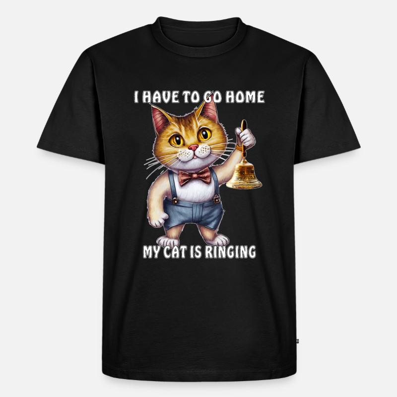MON CHAT SONNE - T-shirt Premium bio Homme - noir
