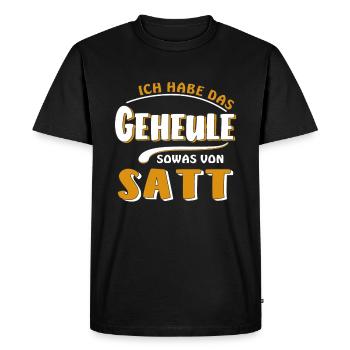 JE SUIS FATIGUÉ DES HURLEMENTS - T-shirt Premium bio Homme - noir - Devant - Nico (187cm)