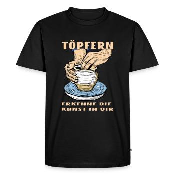 POTTERY RECOGNIZE THE ART IN YOU - Men's Premium Organic T-Shirt - black - Front - Nico (187cm)