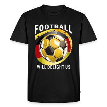 LE FOOTBALL DE FUSSBALL VA NOUS RAVIR - T-shirt Premium bio Homme - noir - Devant - Nico (187cm)