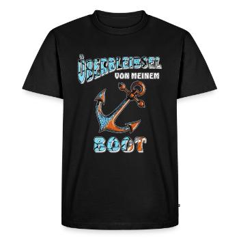 ANCRE DE NAVIRE RESTES DE MON BATEAU - T-shirt Premium bio Homme - noir - Devant - Nico (187cm)