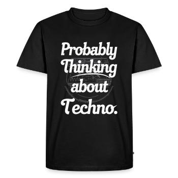 Techno Rave Wear Raver EDM House Musique Cadeaux - T-shirt Premium bio Homme - noir - Devant - Nico (187cm)